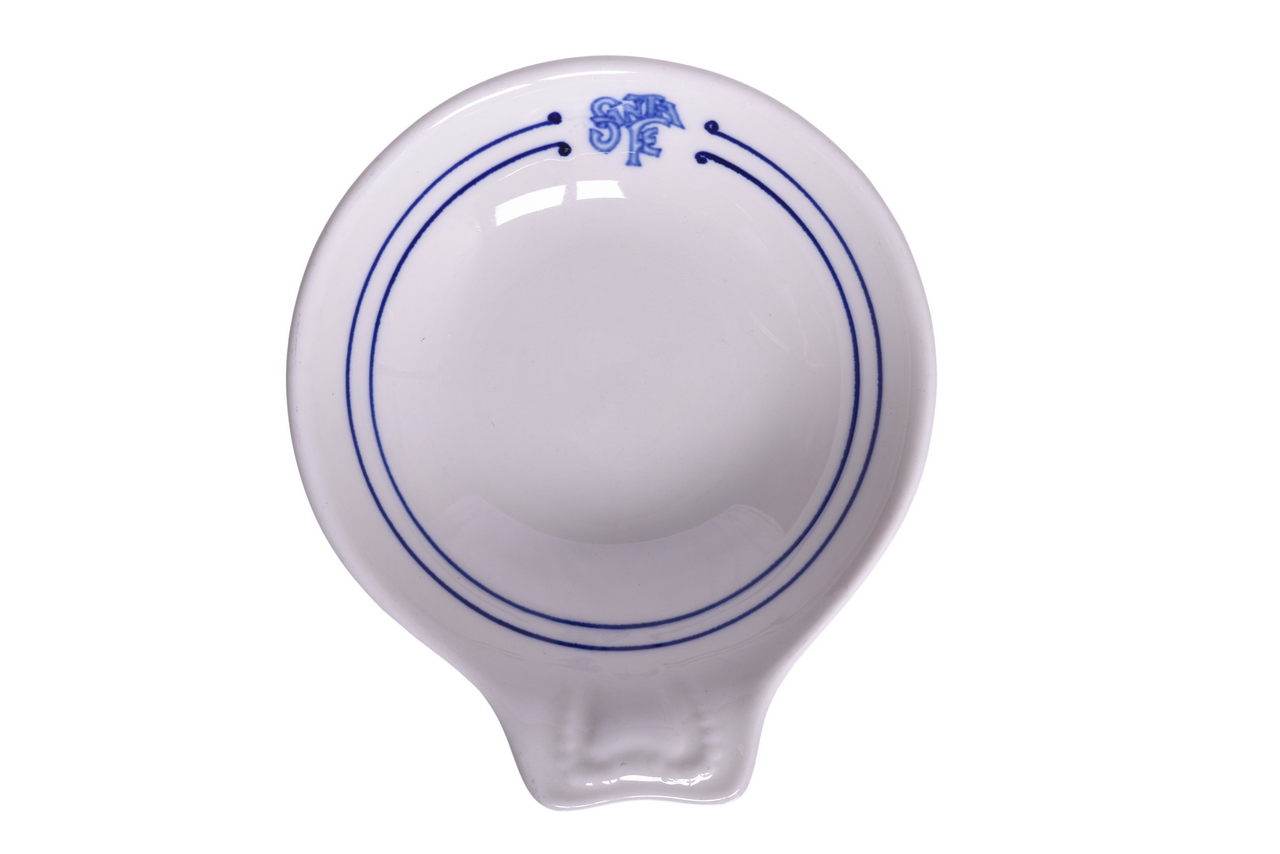 1815 - Santa Fe Railroad China Bleeding Blue Ice Cream Shell thumbnail