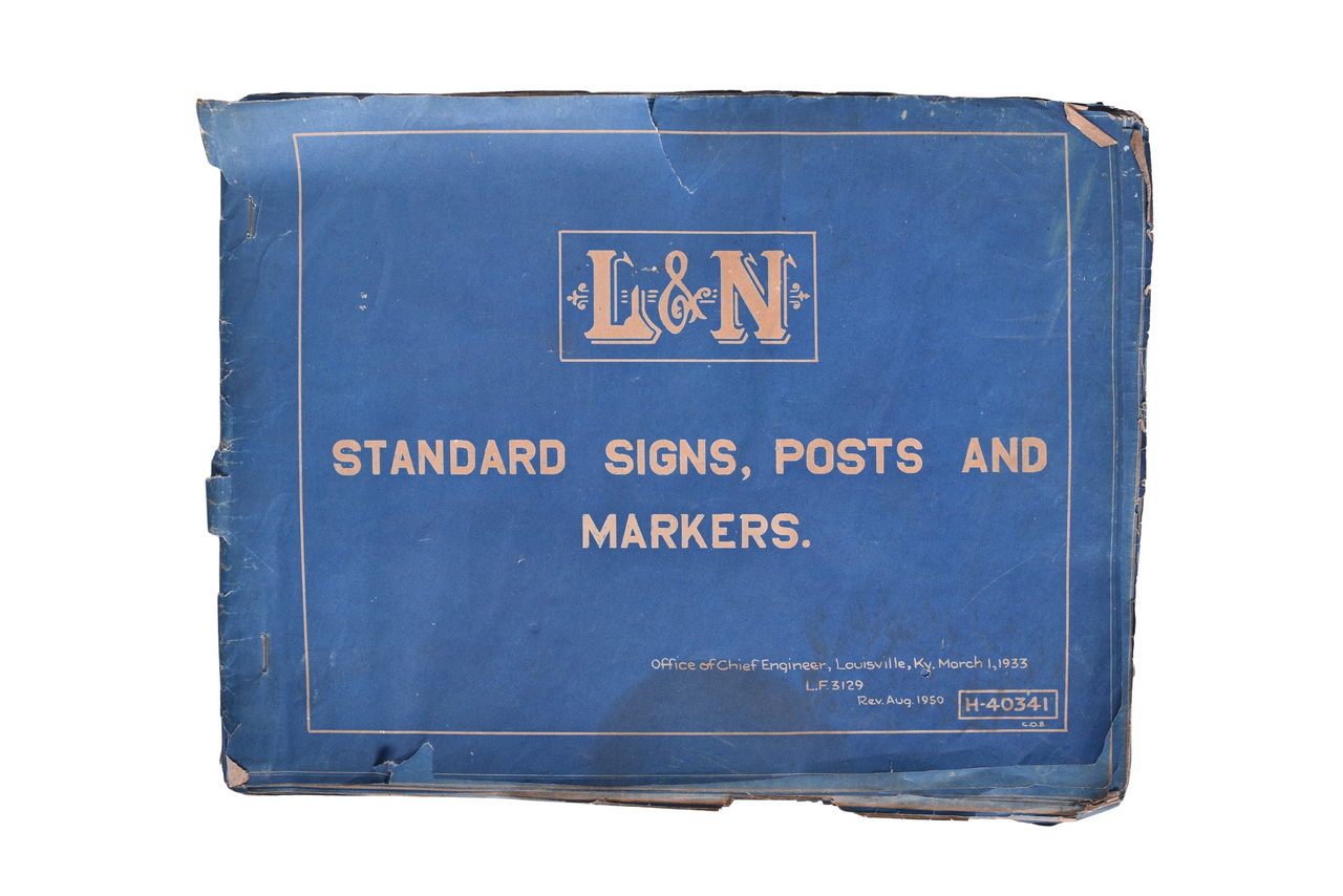 1847 - Louisville and Nashville Railroad Standard Signs, Posts and Markers Blueprints Book thumbnail