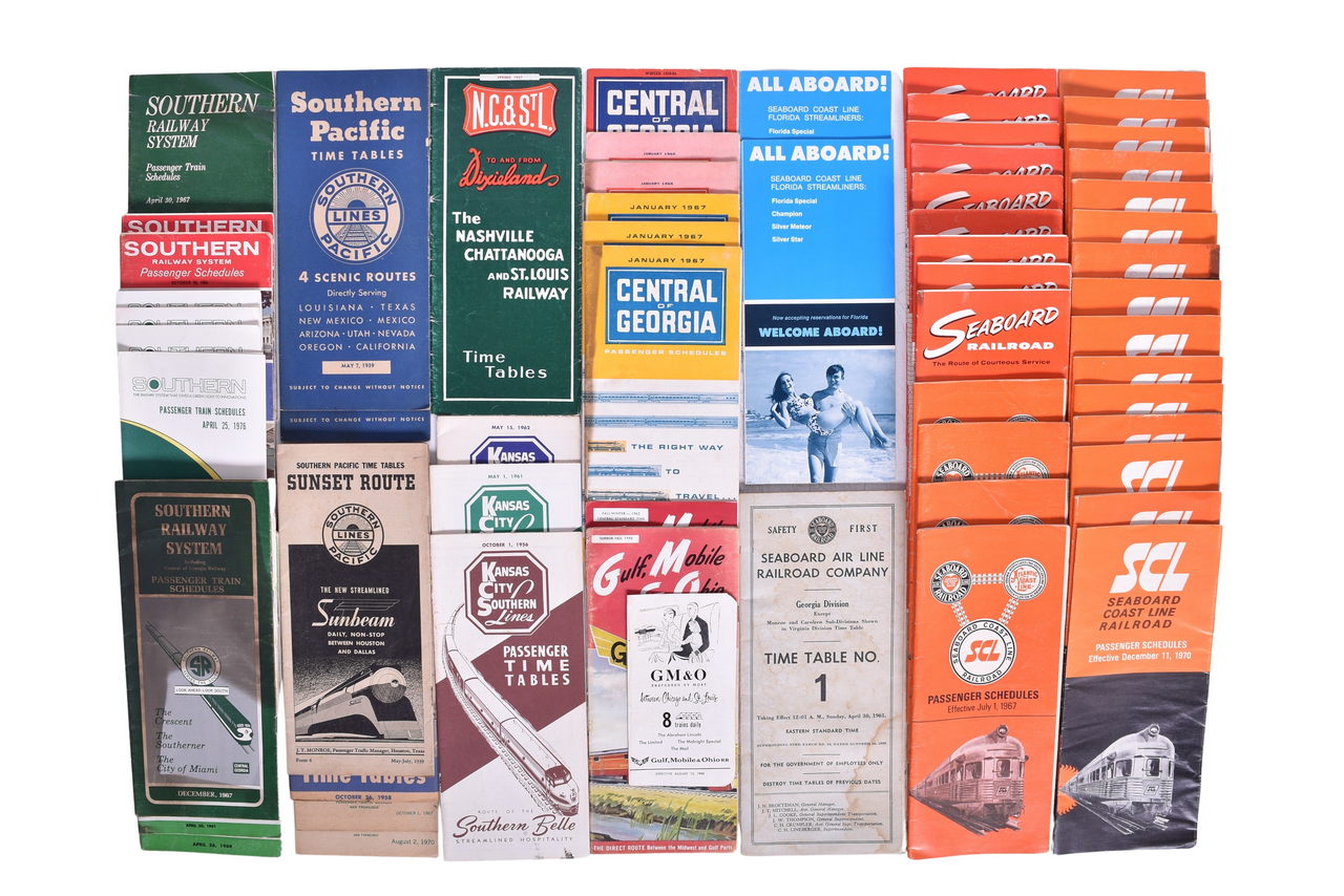 1850 - Sixty-One Southern US Railroad Public Timetables - Seaboard Coast Line, Central of Georgia thumbnail