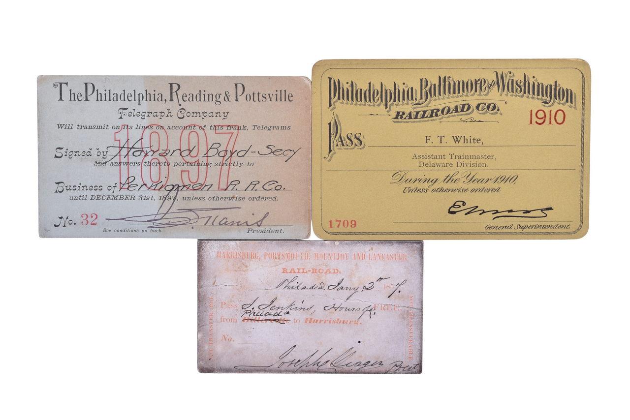 1931 - Three Pennsylvania Area Railroad Annual Passes thumbnail