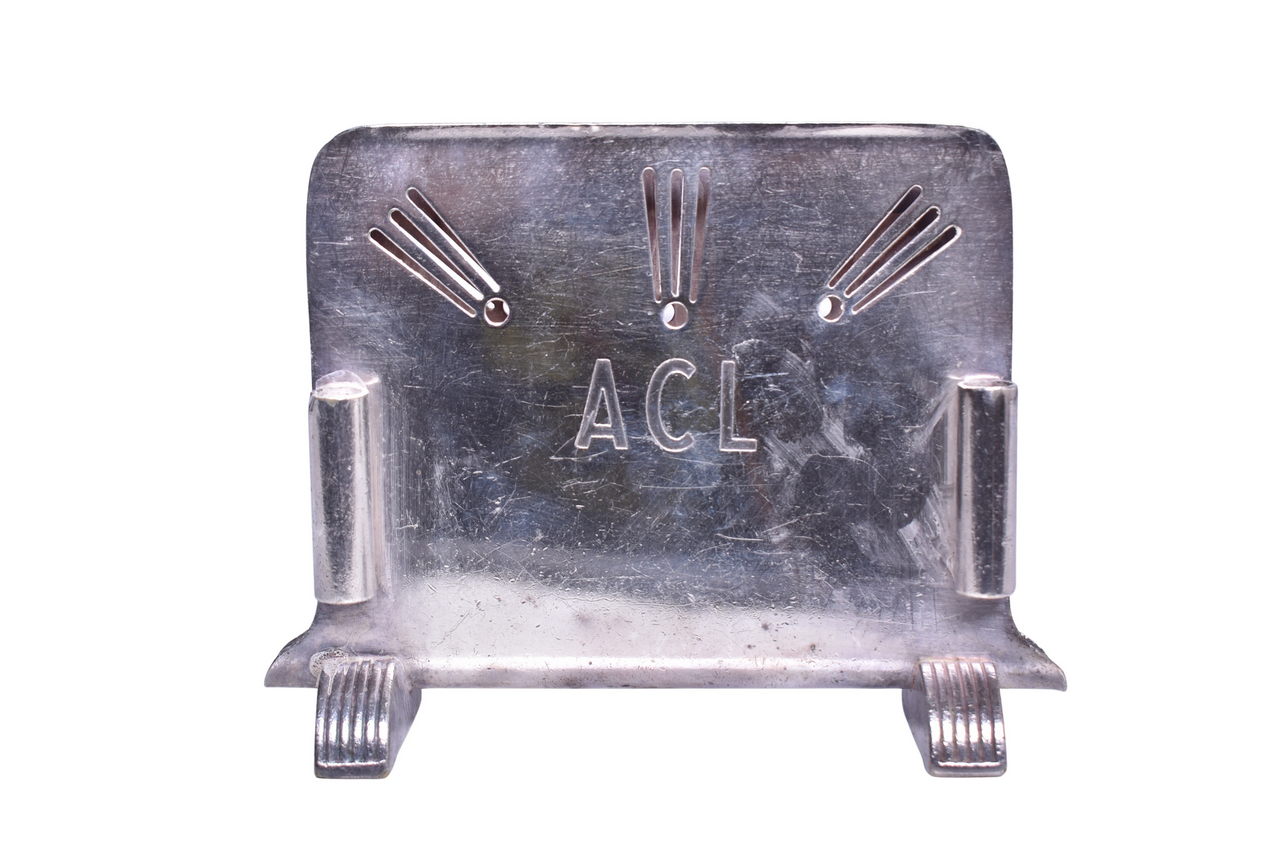 1957 - International Silver Atlantic Coast Line Railroad Menu Holder thumbnail