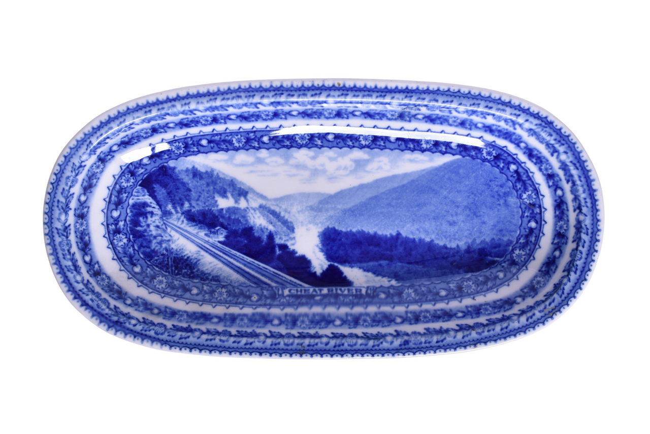 1961 - Baltimore and Ohio Railroad China Centenary Oval Bread Dish - Patent Applied For thumbnail