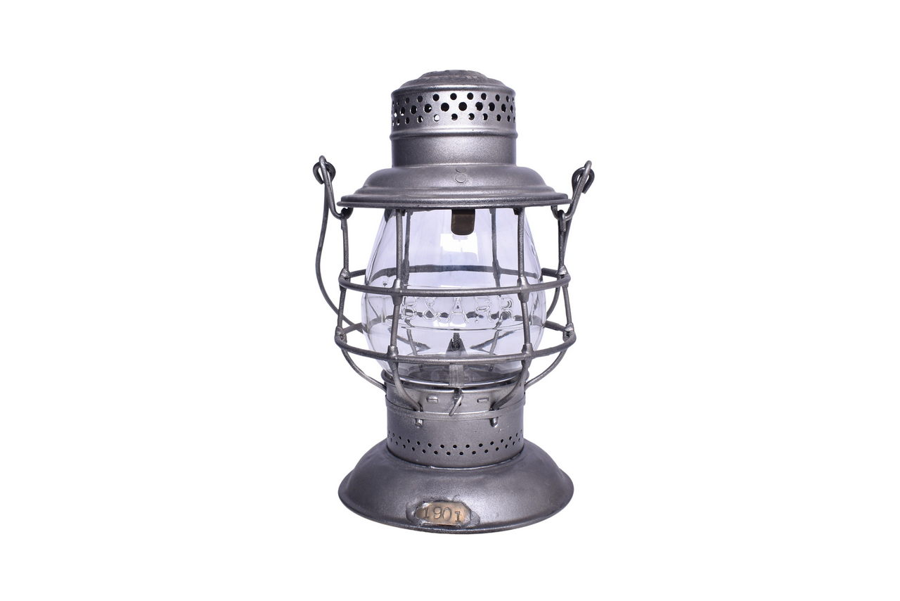 1976 - Adams & Westlake Bangor & Aroostook Railroad Bell Bottom Lantern W/ Clear Cast Globe thumbnail