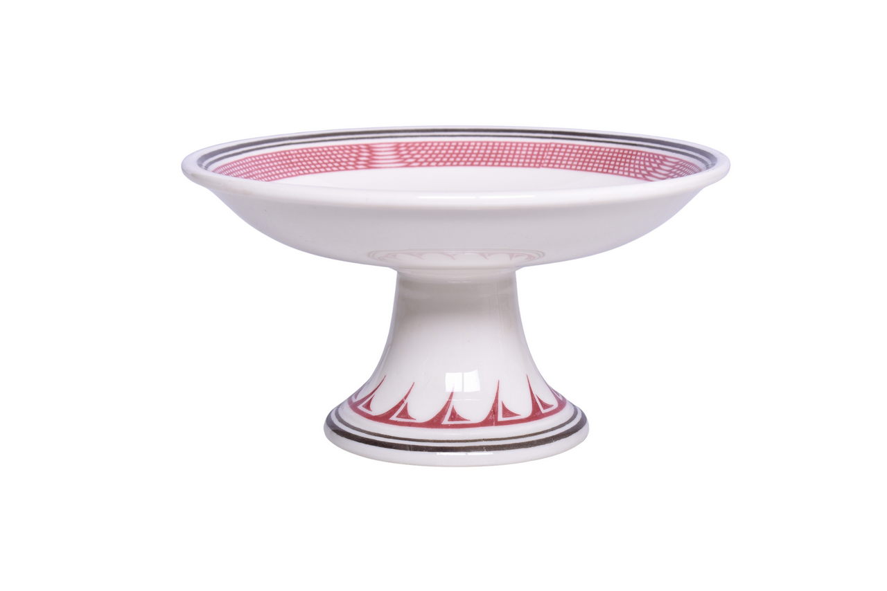 1987 - Rare Atchison, Topeka, And Santa Fe Railroad China Ancient Mimbreno Pedestal Compote thumbnail