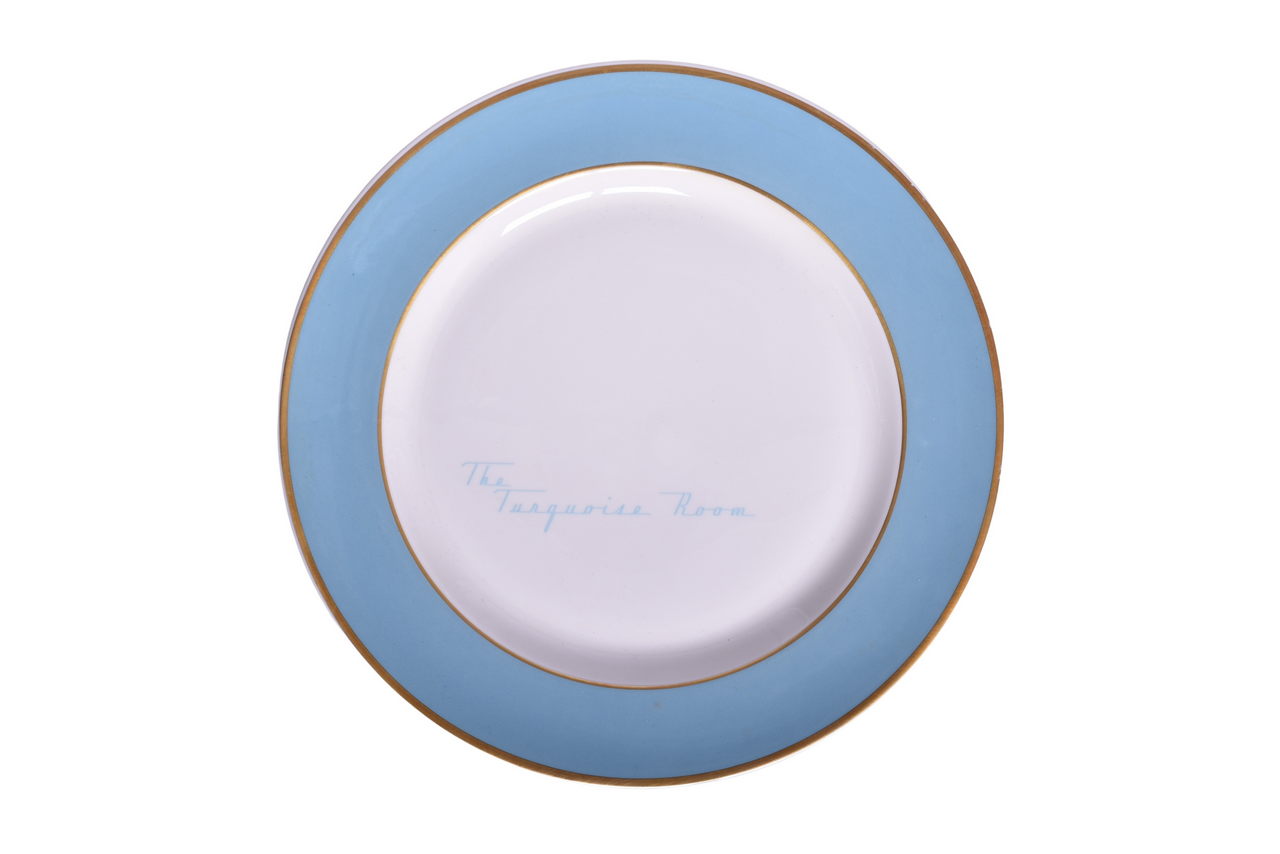 1991 - Santa Fe Railroad China Turquoise Room Service Plate 10 1/4