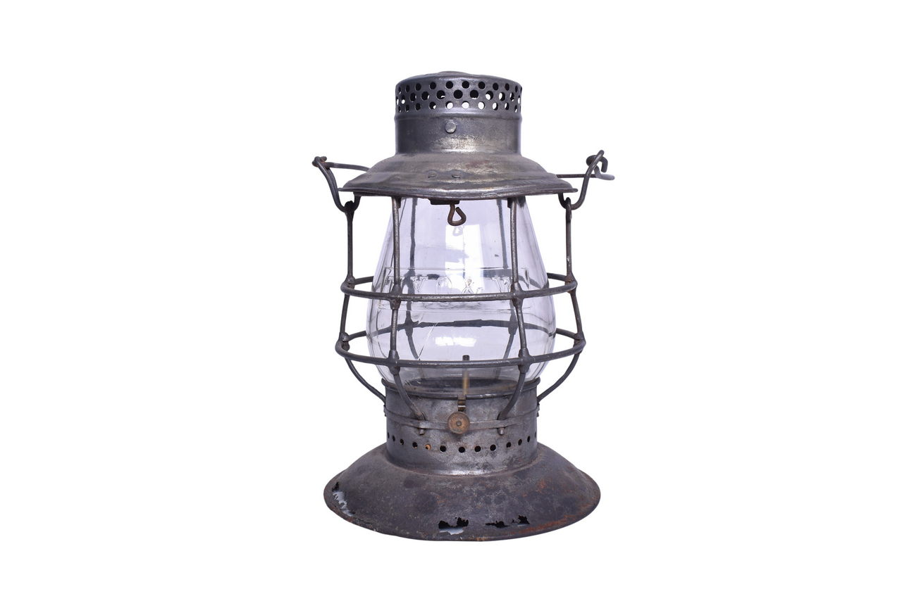 1992 - Adlake Reliable New York, Ontario & Western Railway Bell Bottom Railroad Lantern W/ Cast Globe thumbnail