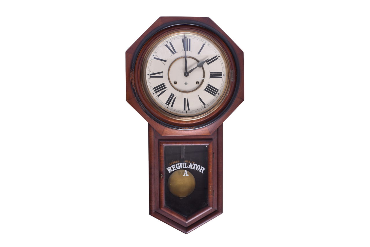 2002 - Ansonia Clock Co. Railroad Station Depot Wall Clock thumbnail