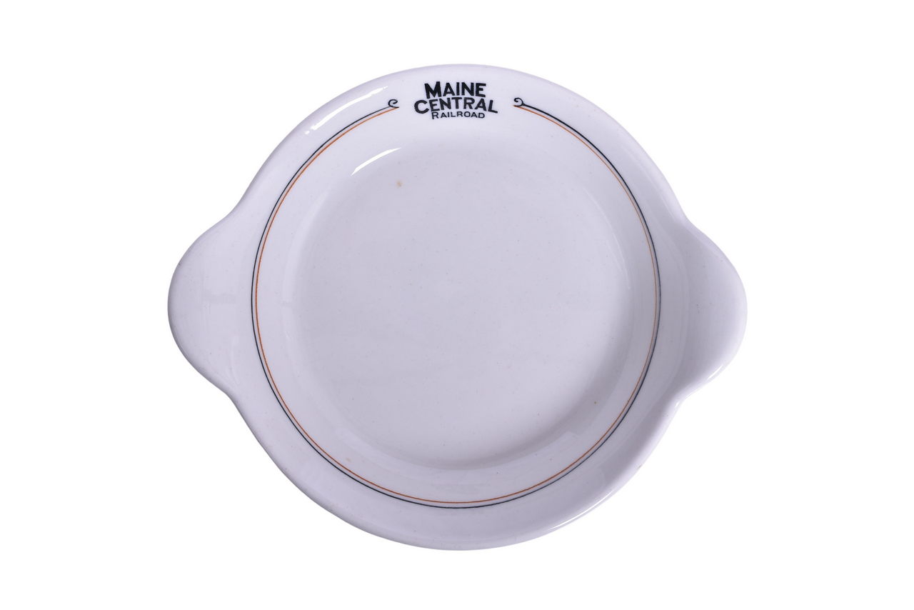 2005 - Maine Central Railroad China Kennebec Casserole Dish w/ Winged Handles thumbnail