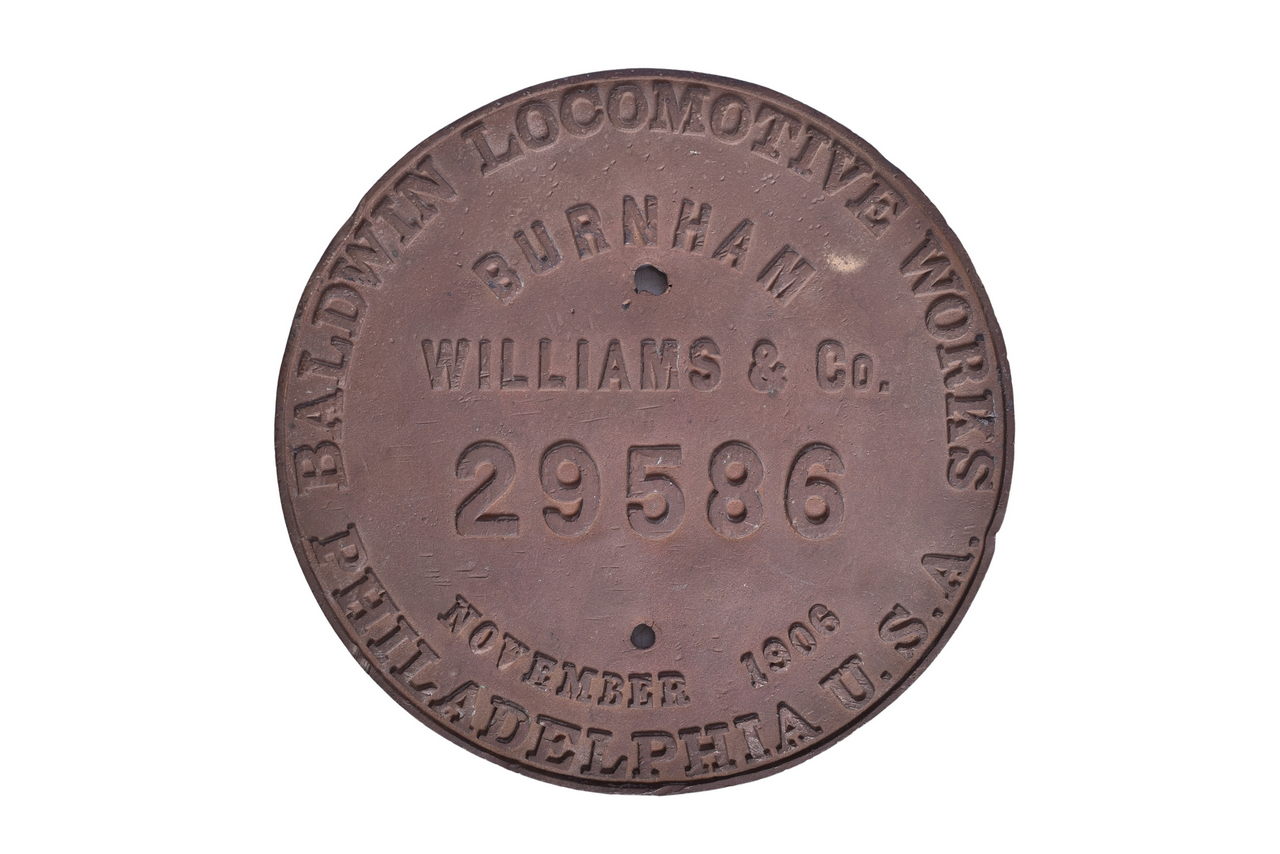 2006 - Baldwin / Burnham Williams 29586 Locomotive Builders Plate thumbnail