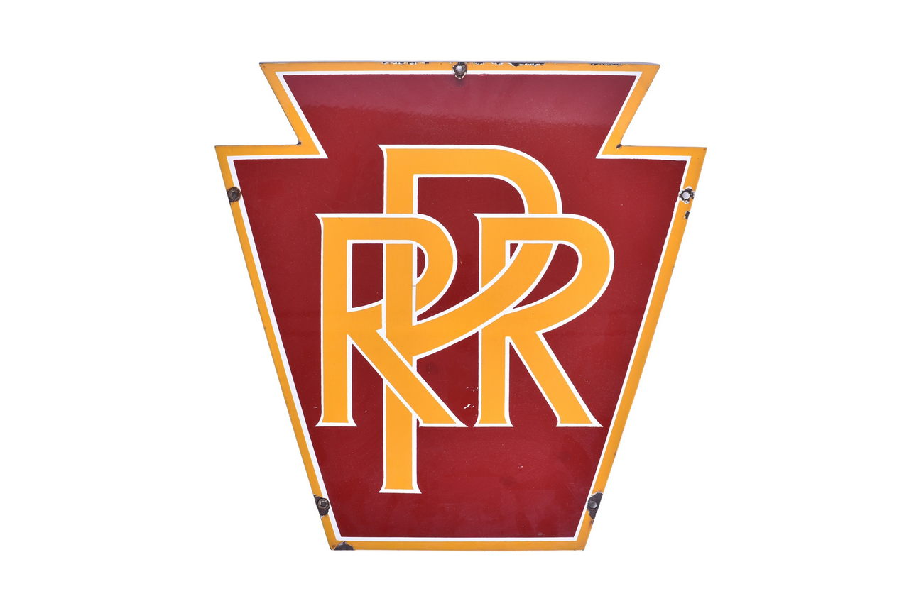 2020 - Pennsylvania Railroad Keystone Herald Single Sided Porcelain Sign thumbnail