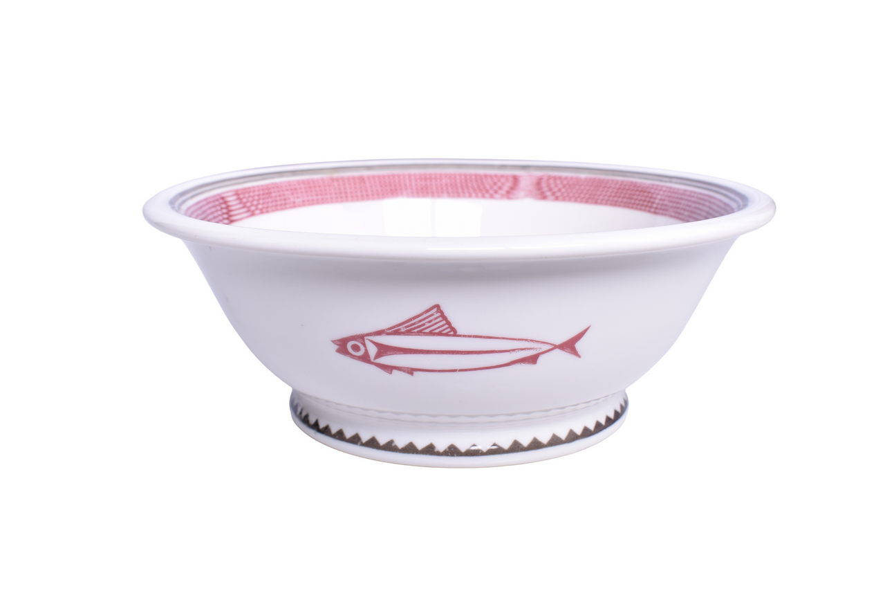 2029 - Santa Fe Railroad China Ancient Mimbreno Footed Master Salad Bowl 8 1/4