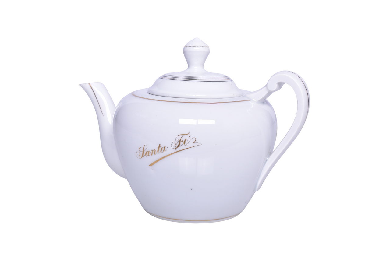 2043 - Rare Santa Fe Railroad China Script Teapot thumbnail