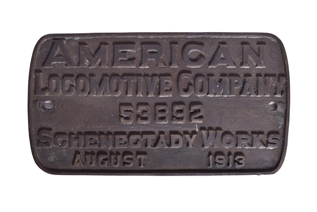 2066 - American Locomotive Works Builders Plate - Florida East Coast #103 4-6-2 Locomotive thumbnail