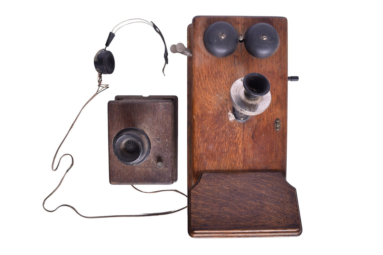 2096 - Western Electric Oak Wall Hanging Crank Telephone and Communication Box thumbnail