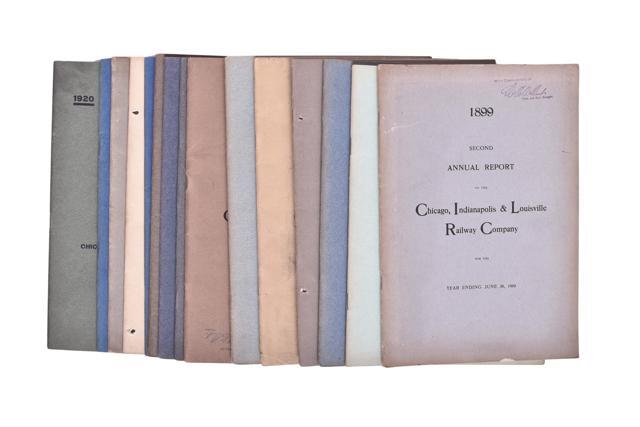 2142 - Sixteen Monon Railroad Annual Reports 1899, 1900, 1904, 1906-1911, 1913-1915, 1917-1920 thumbnail