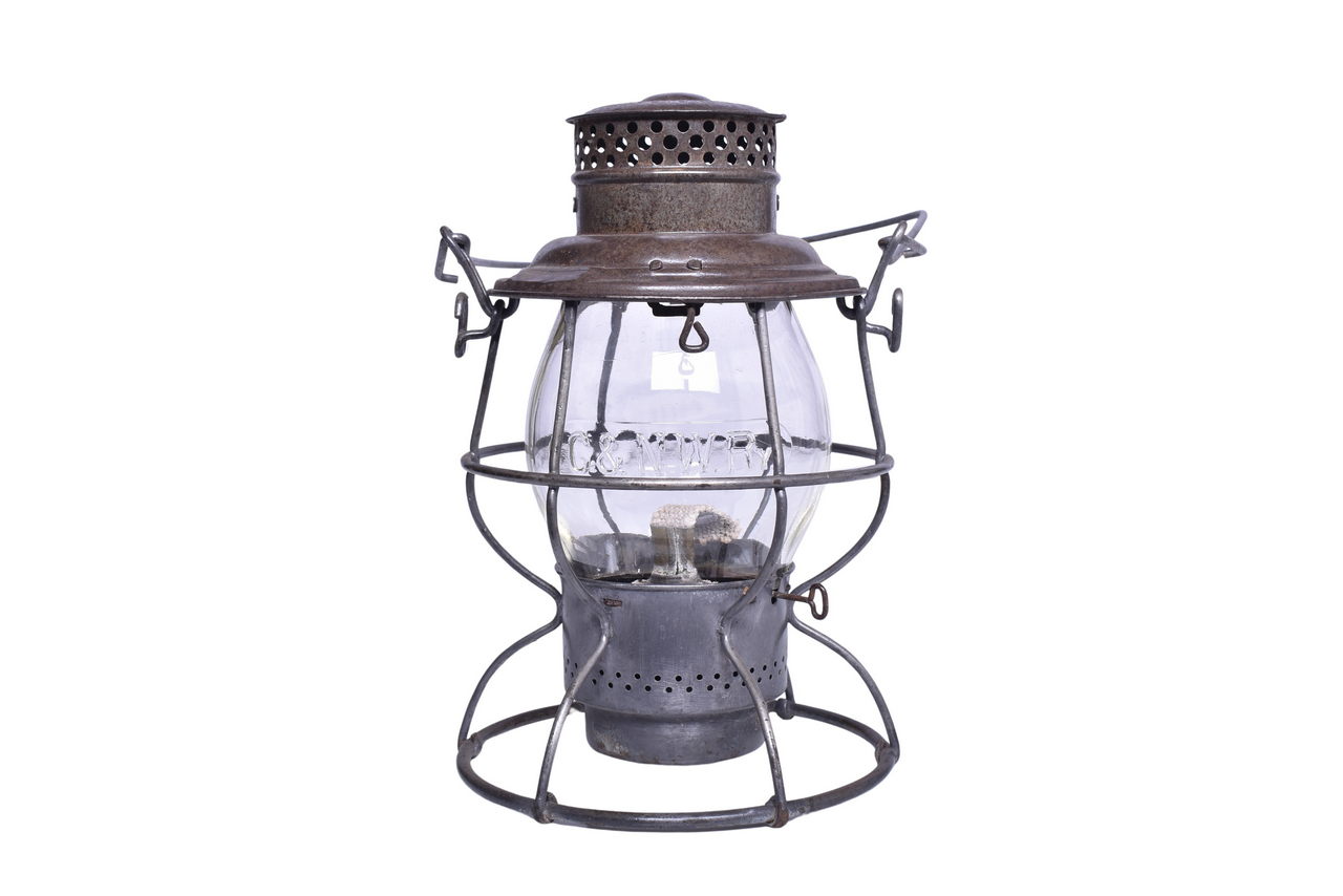 2172 - Adlake Reliable Chicago and North Western Railway Railroad Lantern W/ Clear Cast Globe thumbnail