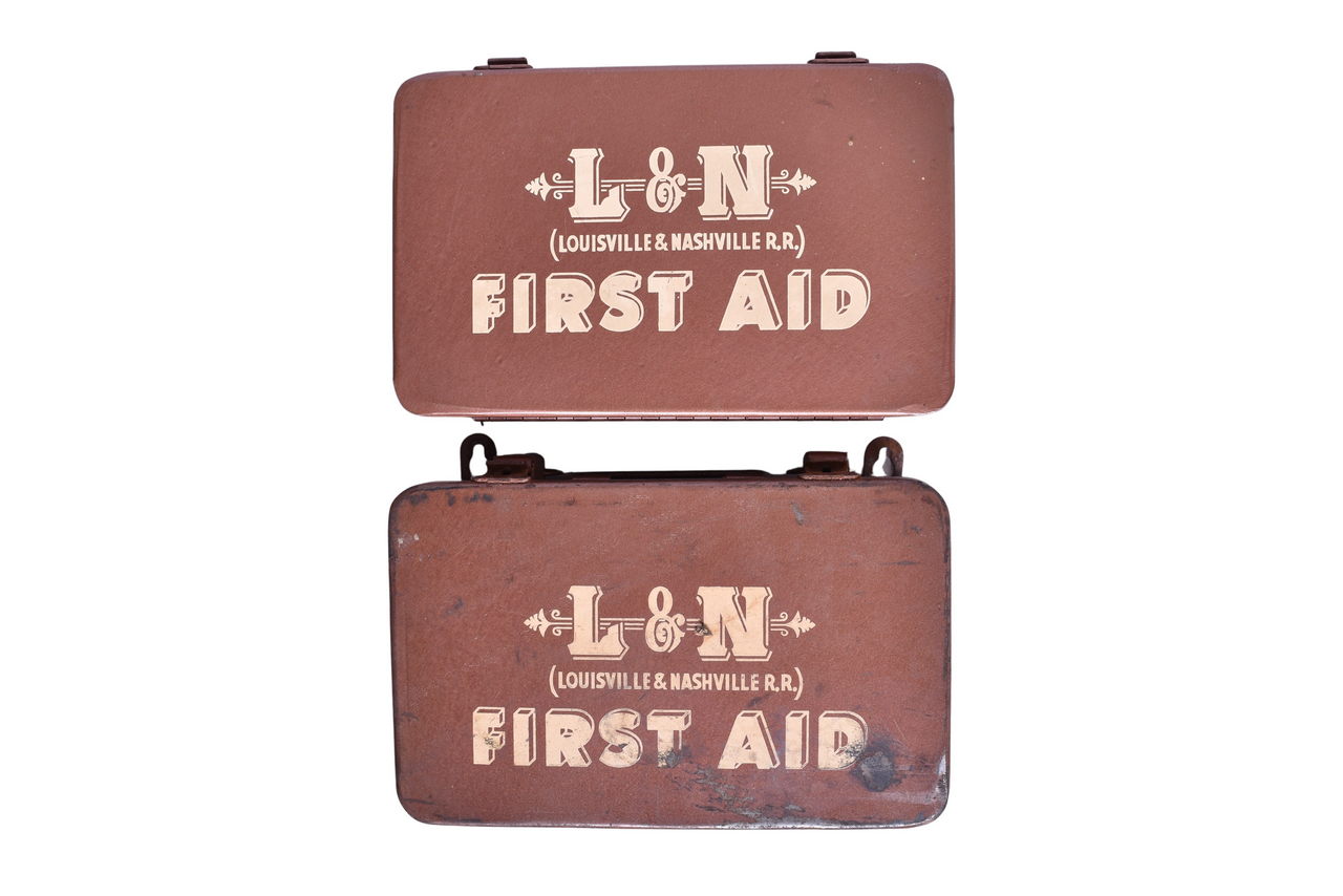 2183 - Pair of Louisville and Nashville Railroad First Aid Kits thumbnail