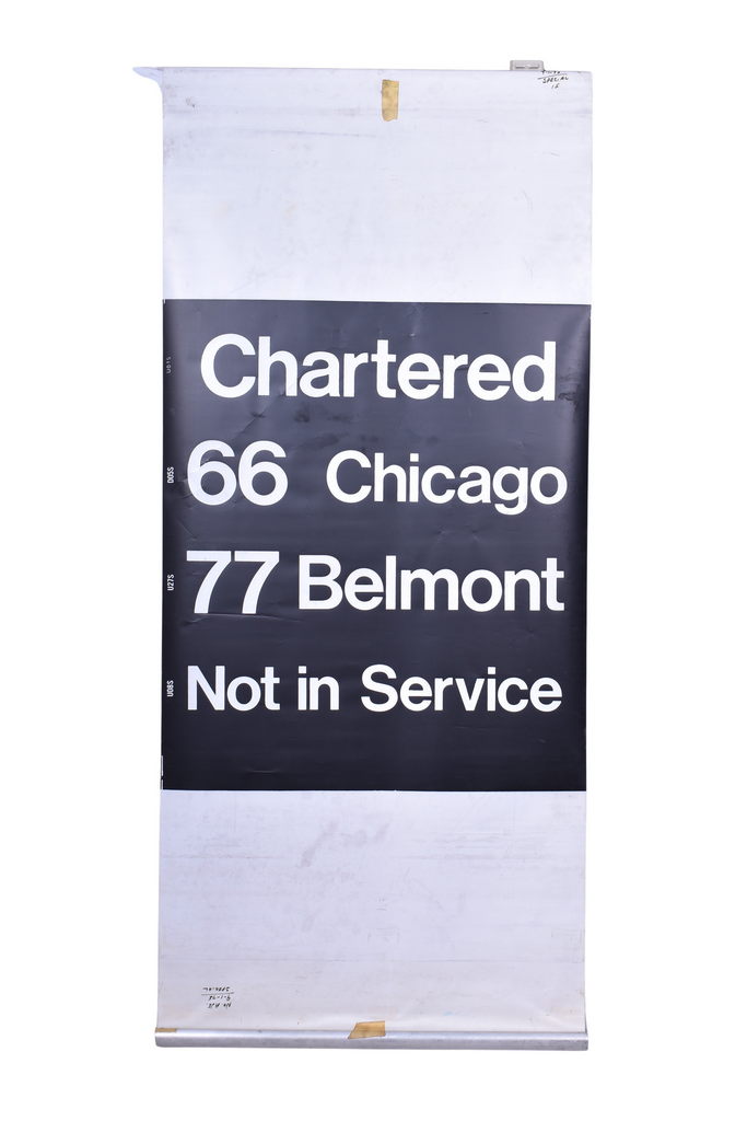 3011 - Chicago Transit Chartered Bus Destination Roll - Belmont thumbnail