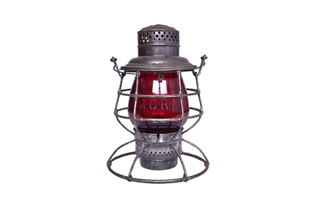 3064 - Adams & Westlake Maine Central Railroad Lantern with Red Etched Globe thumbnail