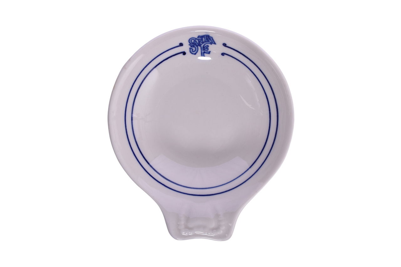 3091 - Santa Fe Railroad China Bleeding Blue Ice Cream Shell thumbnail