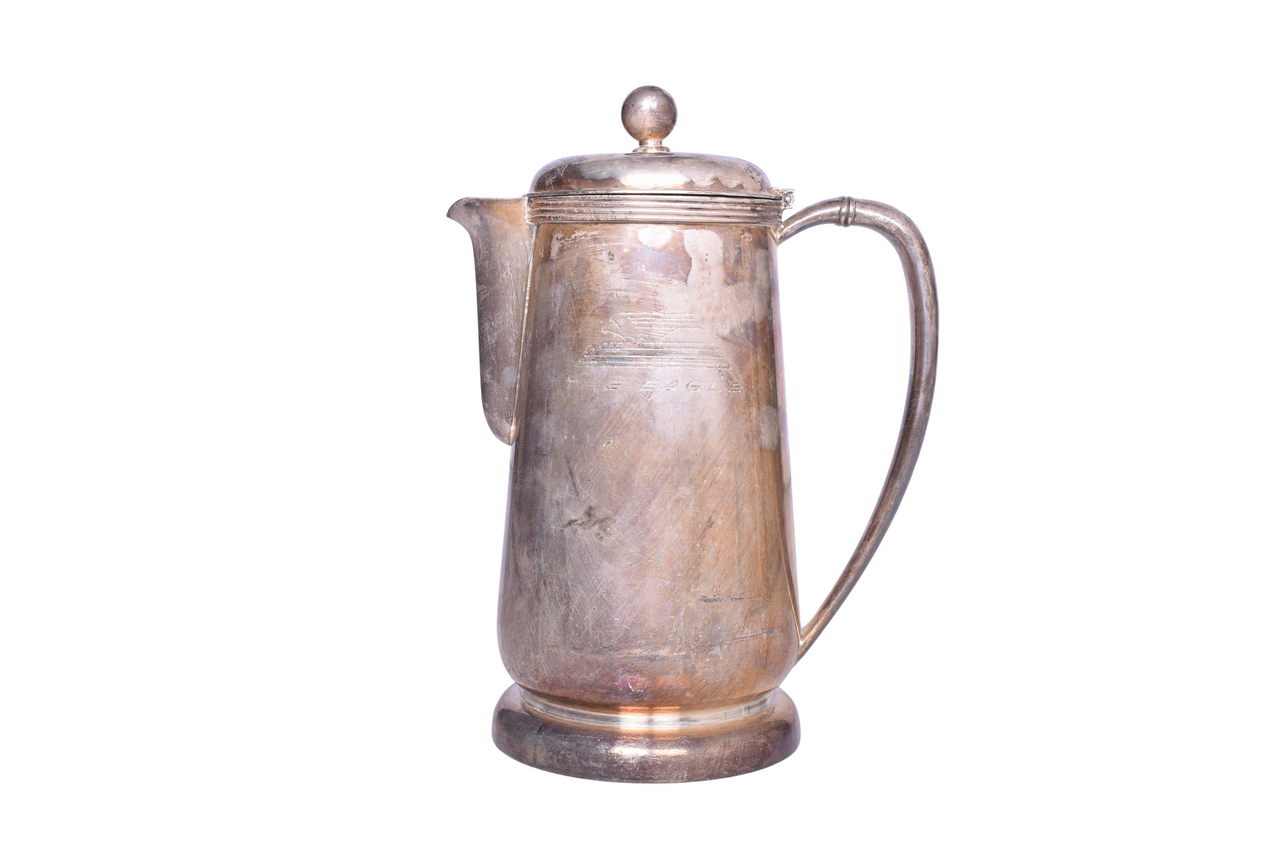 3101 - Texas and Pacific Railway International Silver Co. The Eagle Large Coffee Pot Pitcher thumbnail