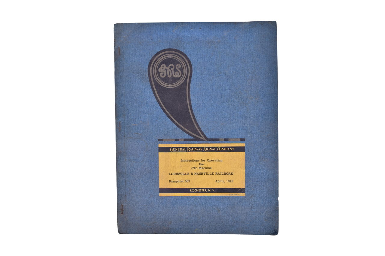 3029 - GRS 1943 Louisville and Nashville CTC Machine Operating Instructions thumbnail