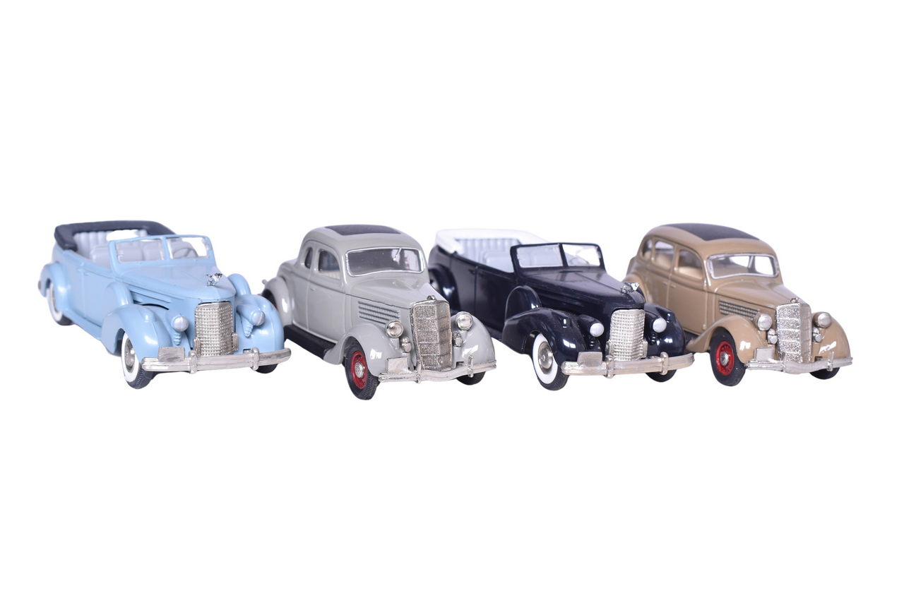 78 - Four Rextoys Car Models - 1935 Ford V8 and 1938 Cadillac V16 thumbnail