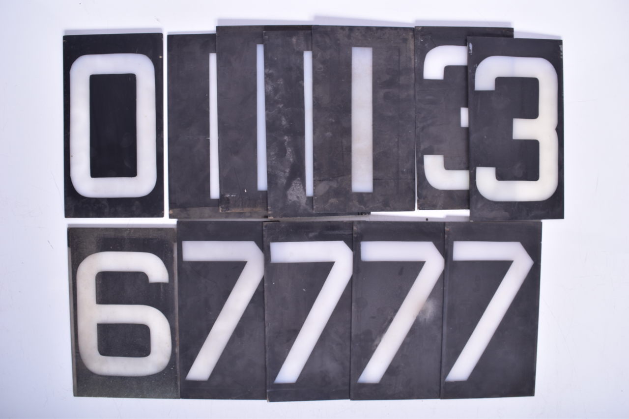 3163 - Twelve Diesel locomotive Number Board Numbers thumbnail