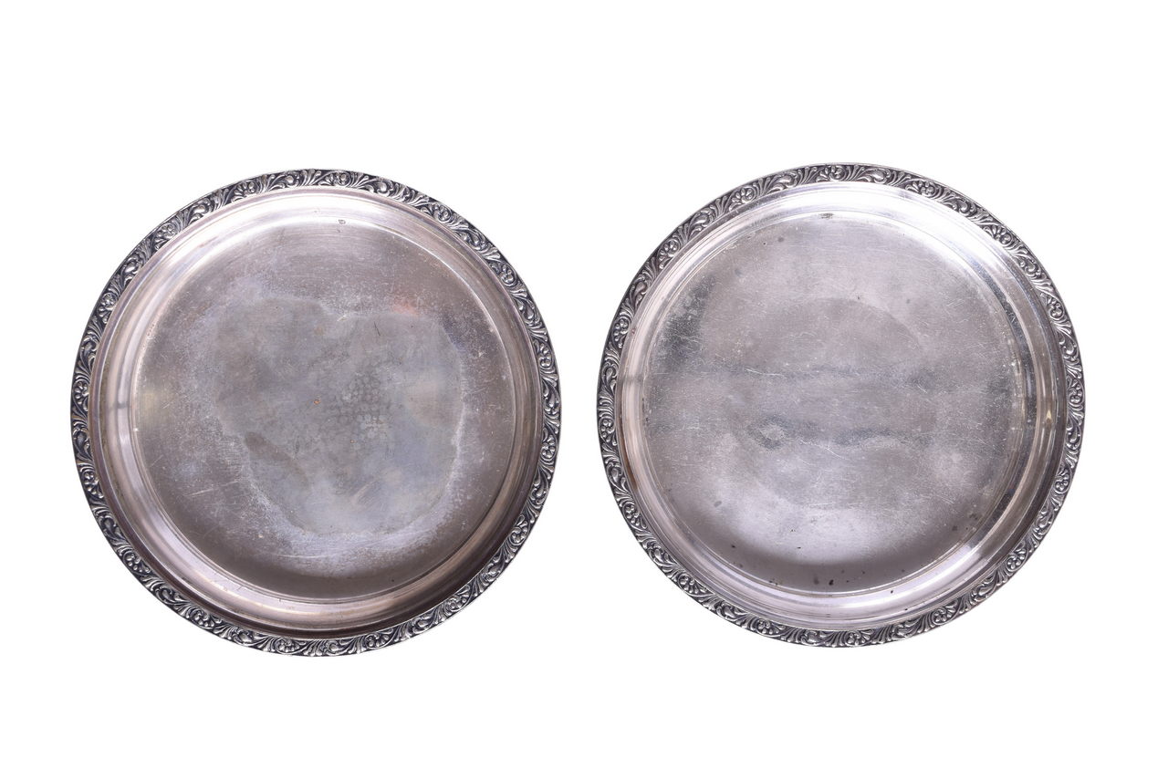 3215 - Pair of Lehigh Valley Railroad International Silver Tip Trays thumbnail