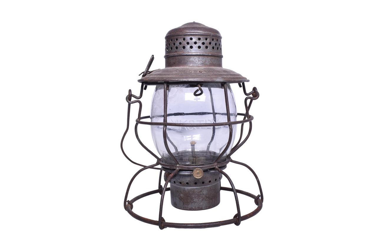 3216 - Handlan Missouri, Kansas and Texas or KATY Railroad Lantern - Etched Clear Globe thumbnail