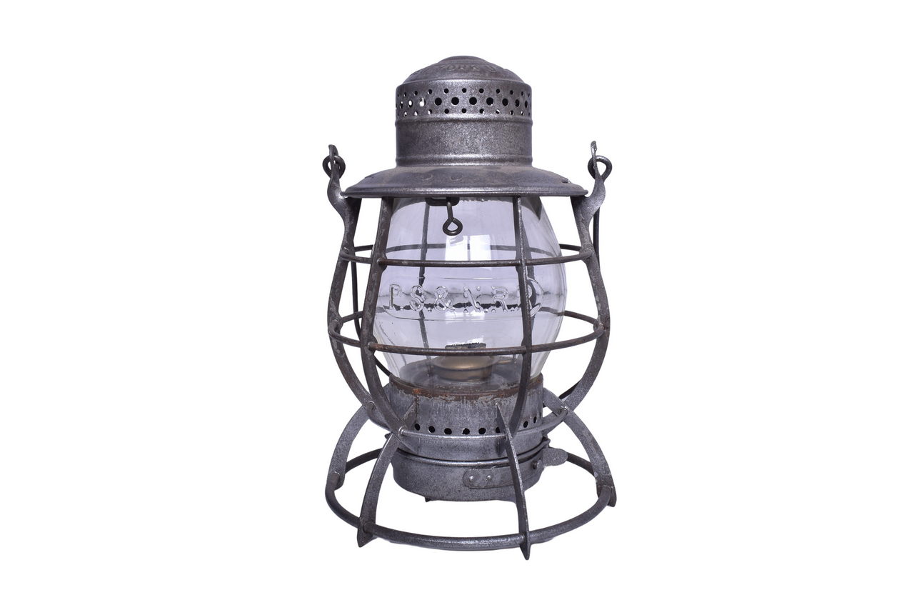 3220 - Dietz Steel Clad Pittsburgh, Shawmut and Northern Railroad Lantern w/ Clear Cast Globe thumbnail