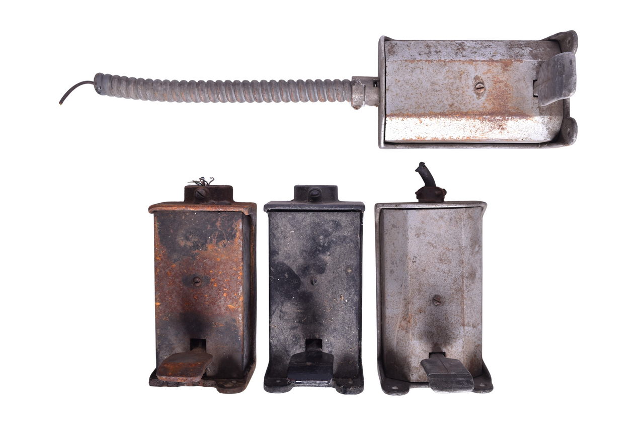 3230 - Group of Four Telegrapher's Foot Pedals / Treadle thumbnail