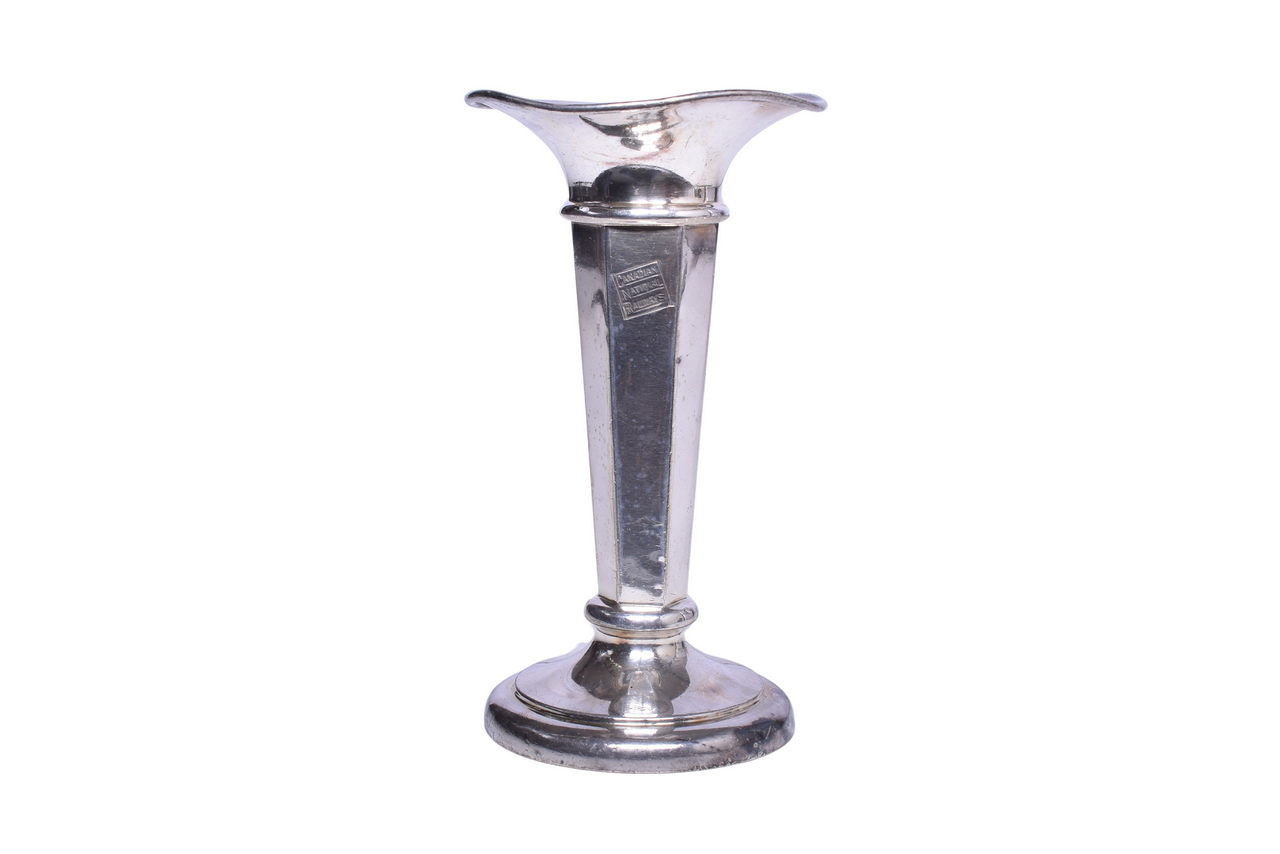 3241 - Canadian National Railways Silver Flower Vase 7