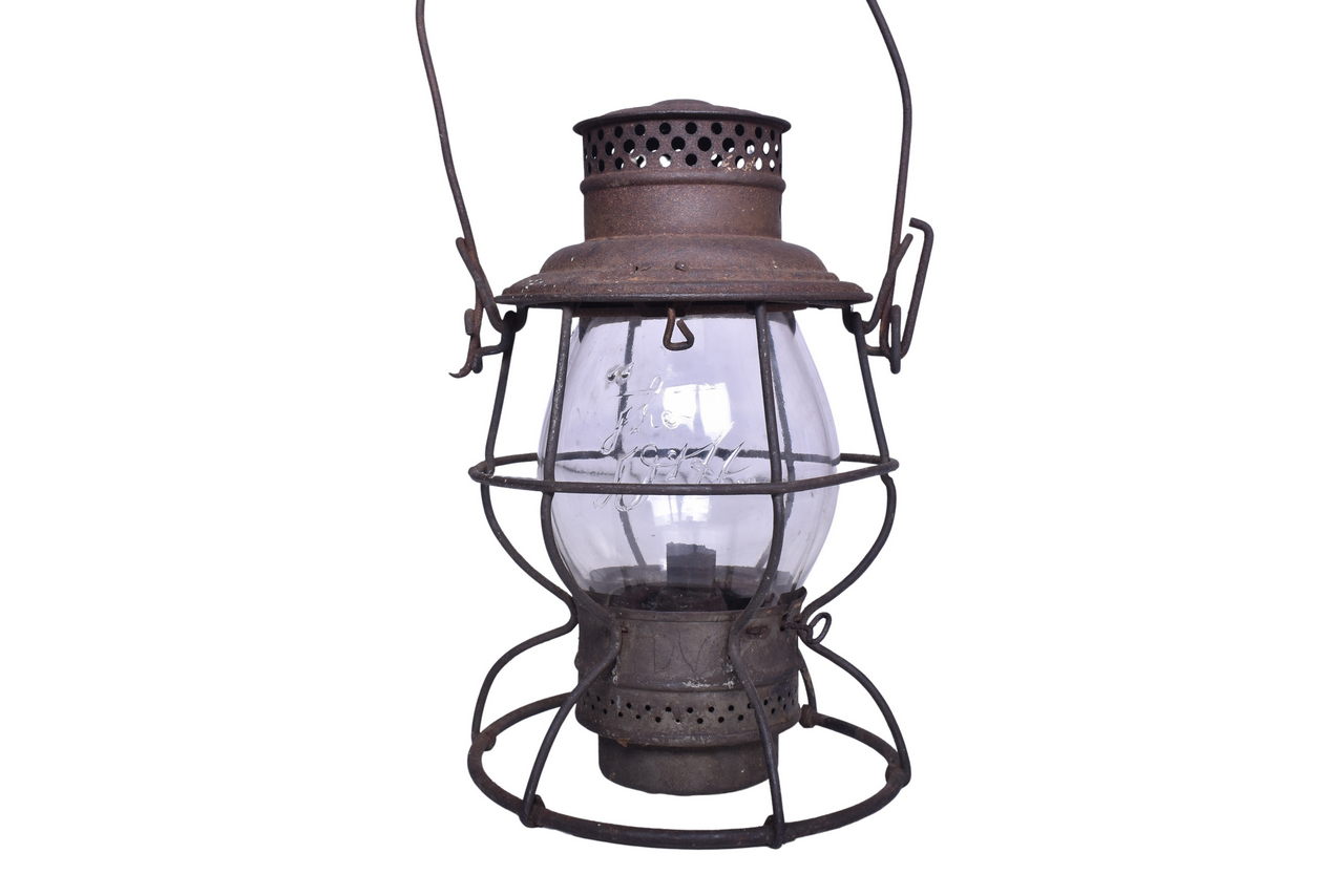 3360 - Adlake Reliable Delaware and Hudson Railroad Lantern with Clear Cast D&H Globe thumbnail