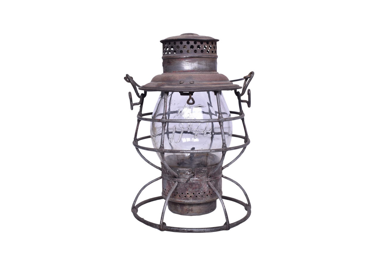 3410 - Adlake Reliable Delaware and Hudson Railroad Lantern with Clear Cast D&H Globe thumbnail