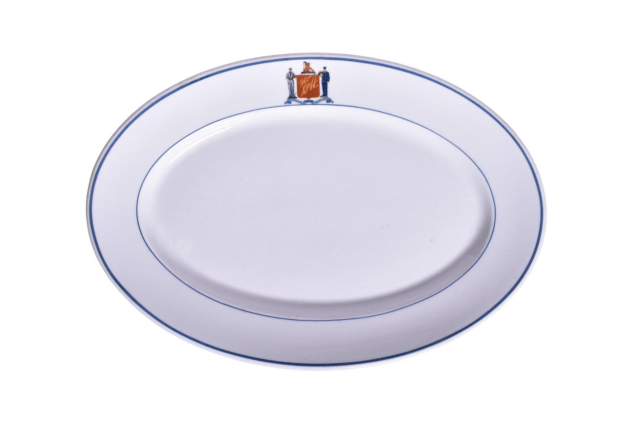 3249 - Delaware & Hudson Railroad China Plattsburg Oval Platter Plate 12 3/4