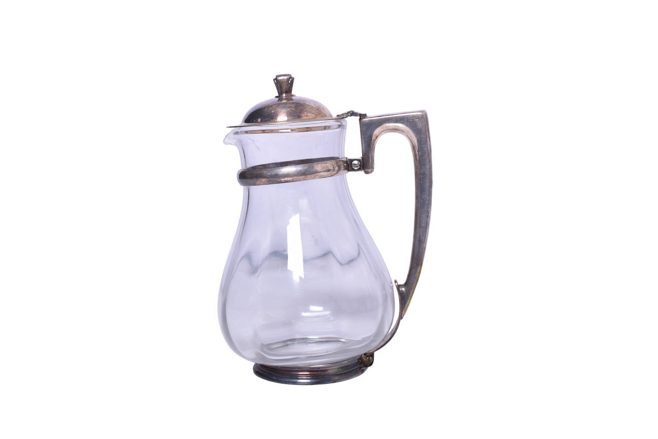 3361 - Norfolk and Western Railroad R. Wallace Silver Glass Water Carafe Pitcher thumbnail