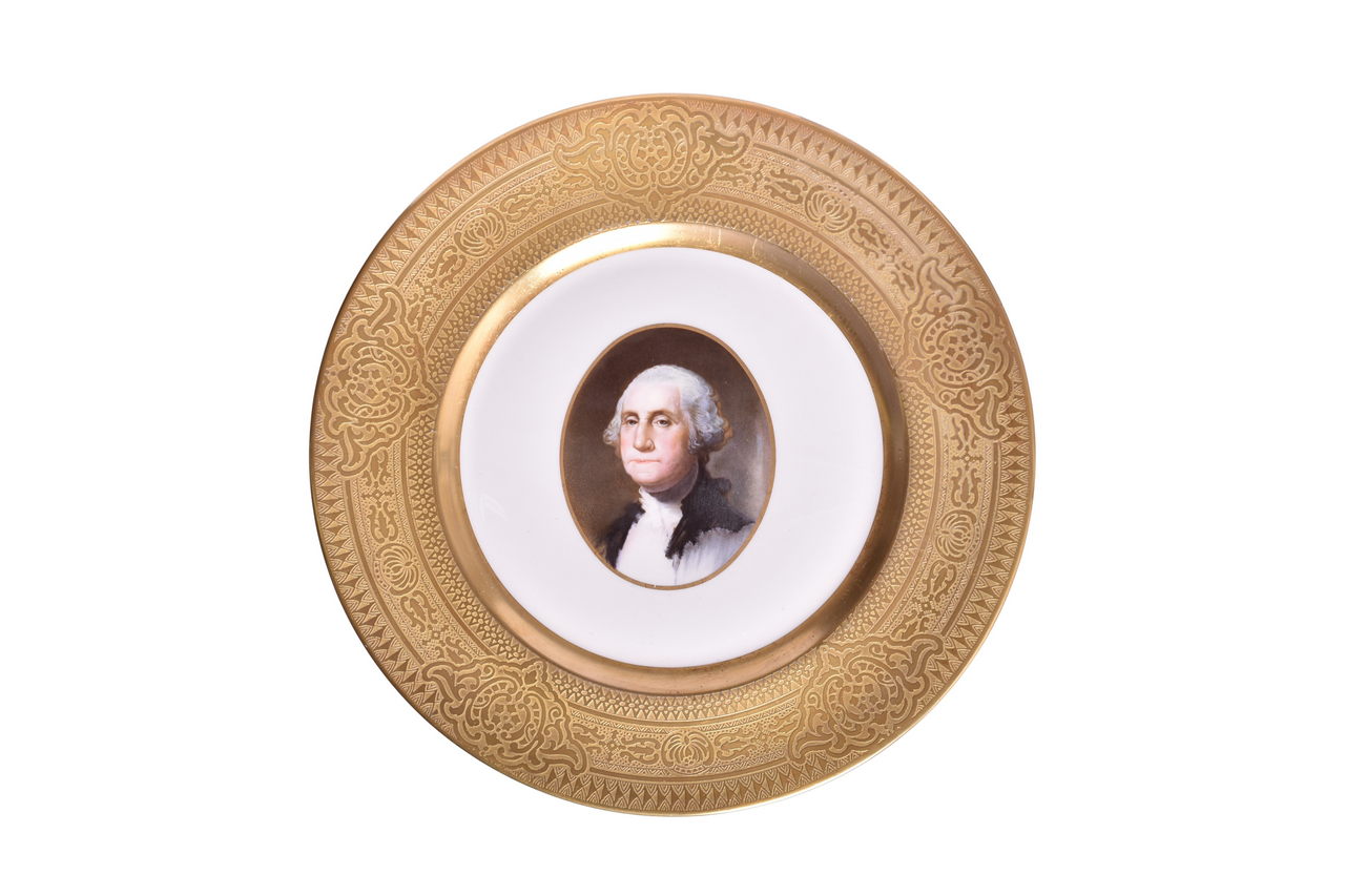 3363 - Chesapeake & Ohio Railroad China Bicentennial George Washington Service Plate 10 3/4