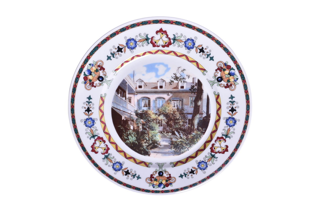 3391 - Illinois Central Railroad French Quarter Service Plate Old Grima Home St. Louis Street New Orleans thumbnail