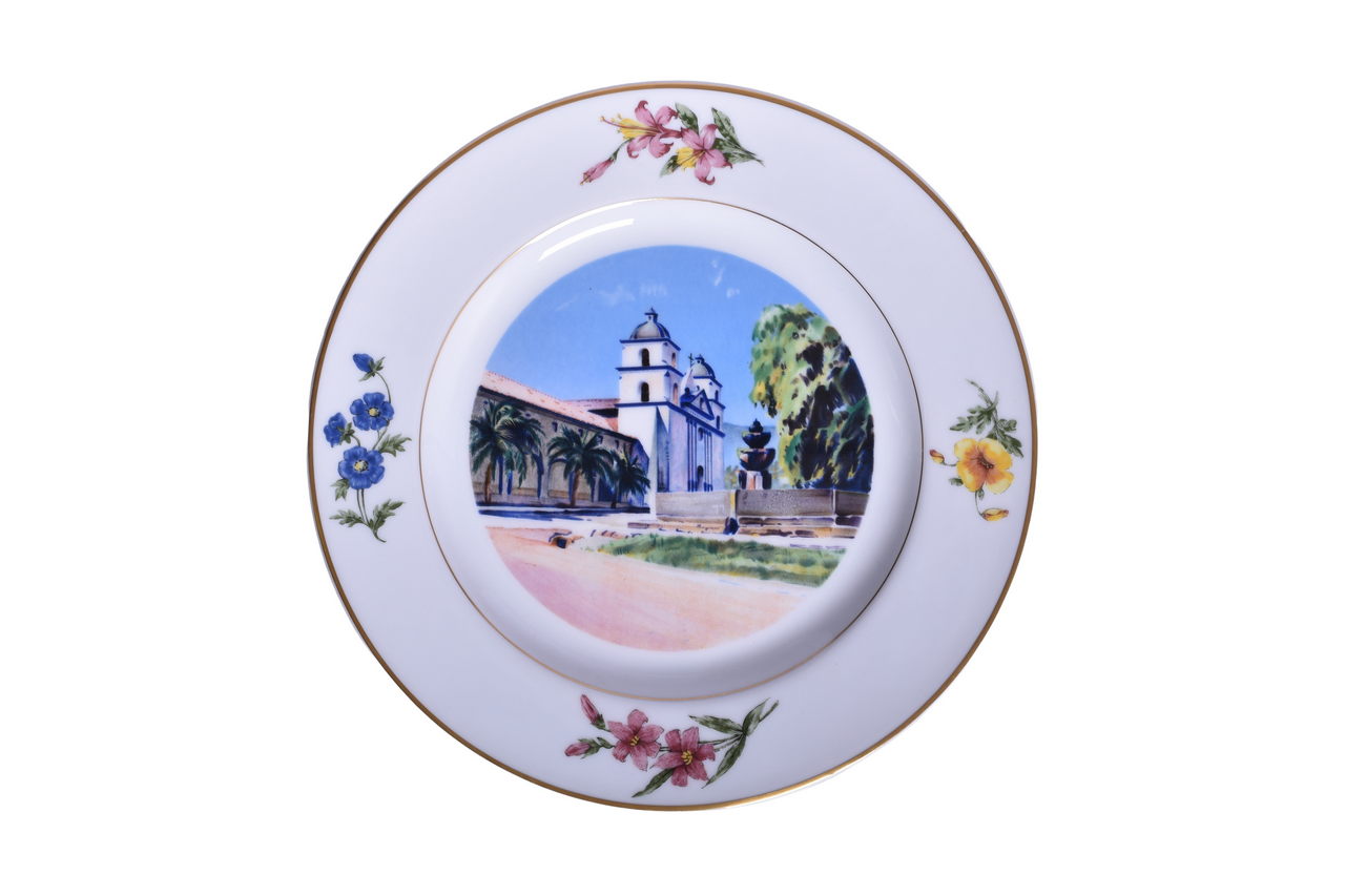 3403 - Southern Pacific Railroad Mission Santa Barbara Service Plate 10 1/2