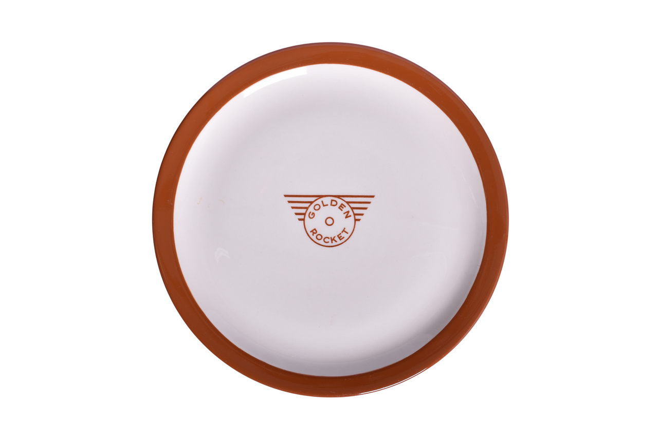 3411 - Rock Island and Southern Pacific Railroad Golden Rocket Service Plate thumbnail