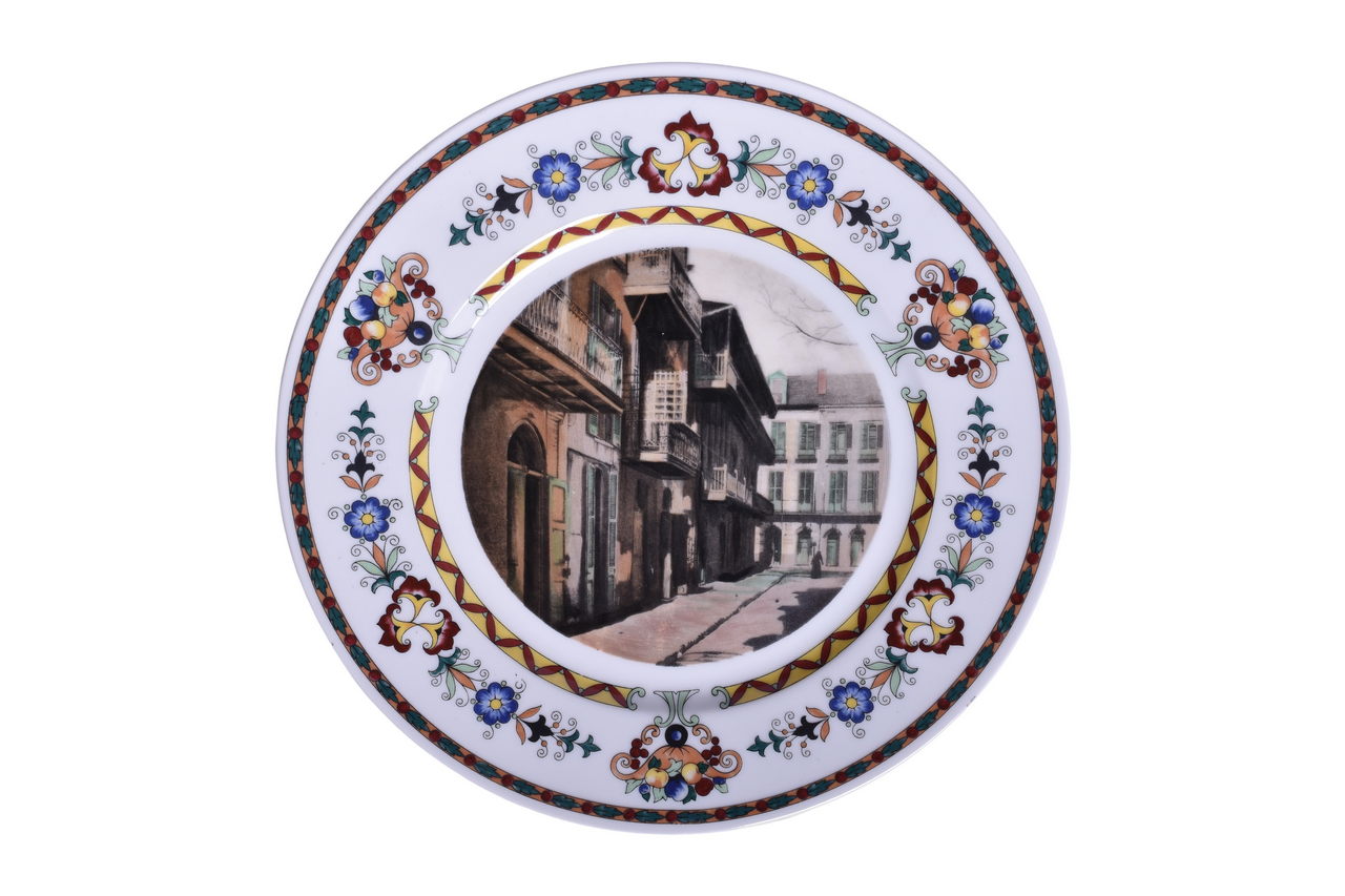 3415 - Illinois Central Railroad French Quarter Service Plate Pirate Alley New Orleans thumbnail