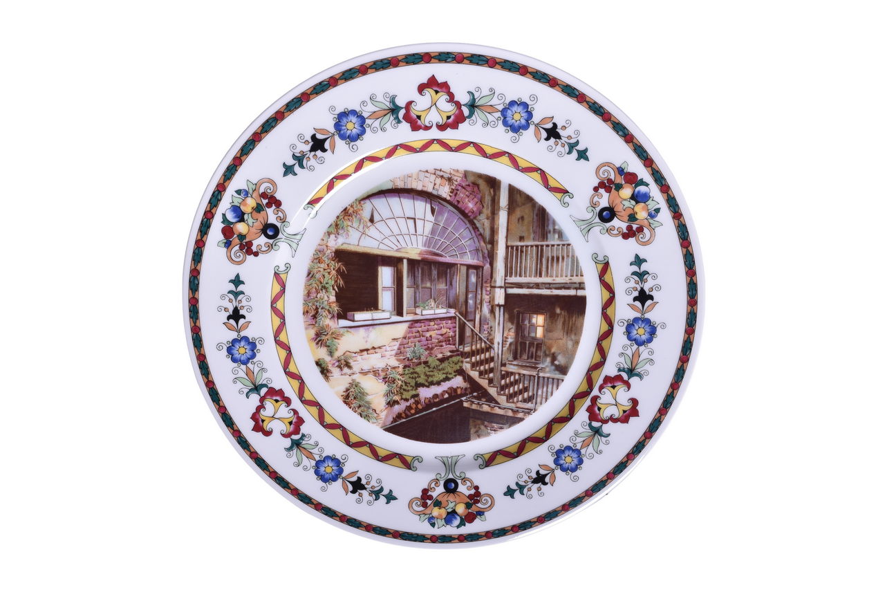 3439 - Illinois Central Railroad French Quarter Service Plate Fan Window in Claibourne Court Toulouse thumbnail