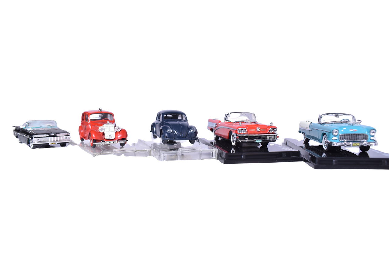114 - Five Vitesse Car Models -  Volkswagen, Mercedes-Benz, and Chevrolet thumbnail