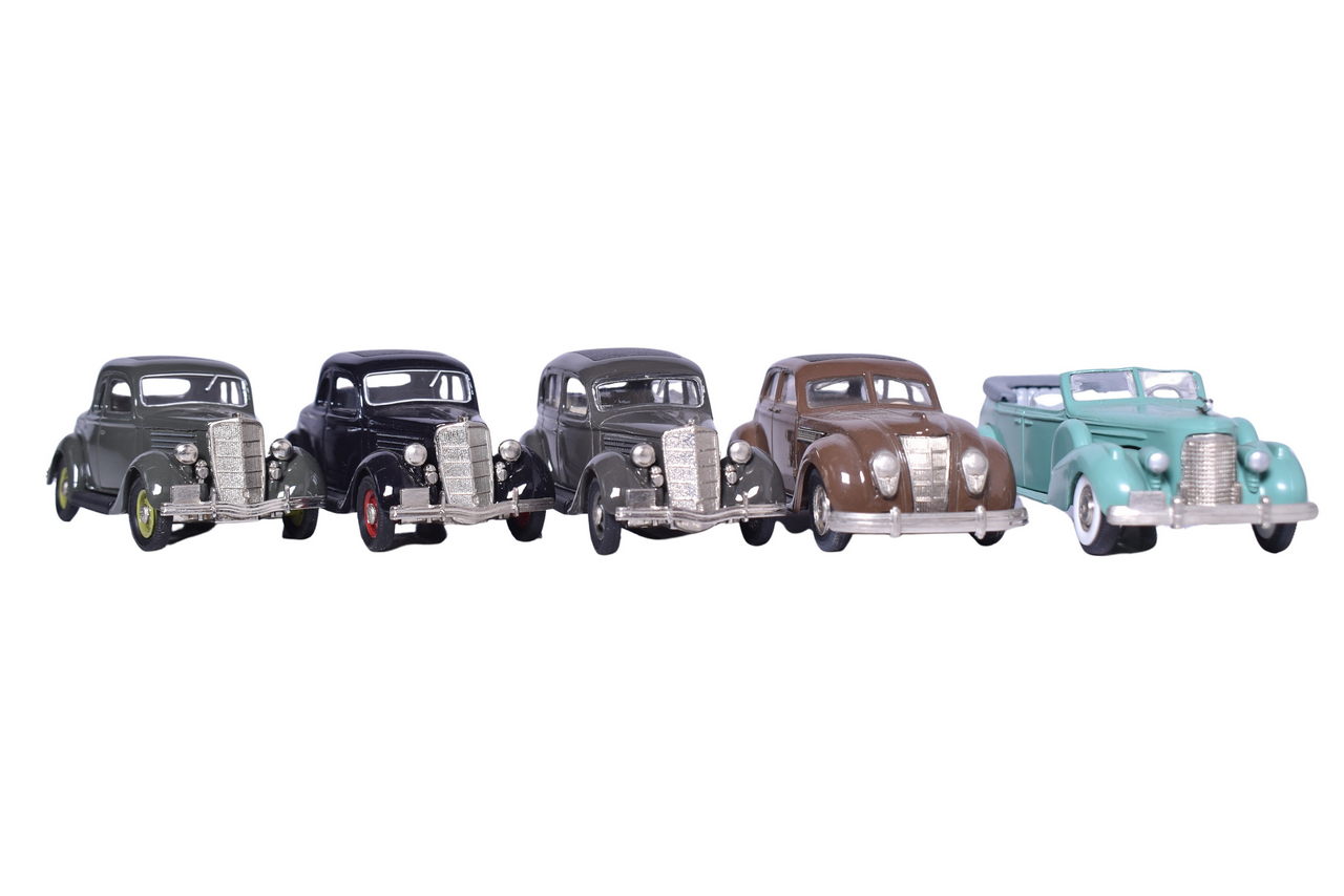 121 - Five Rextoys Car Models - Ford, Chrysler, and Cadillac thumbnail