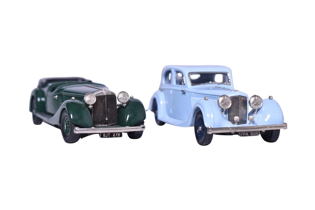 129 - Pair of 1930s Lansdowne Models Cars - 1937 Jenson Dual Cowl Pheaton and 1936 Bentley Saloon thumbnail