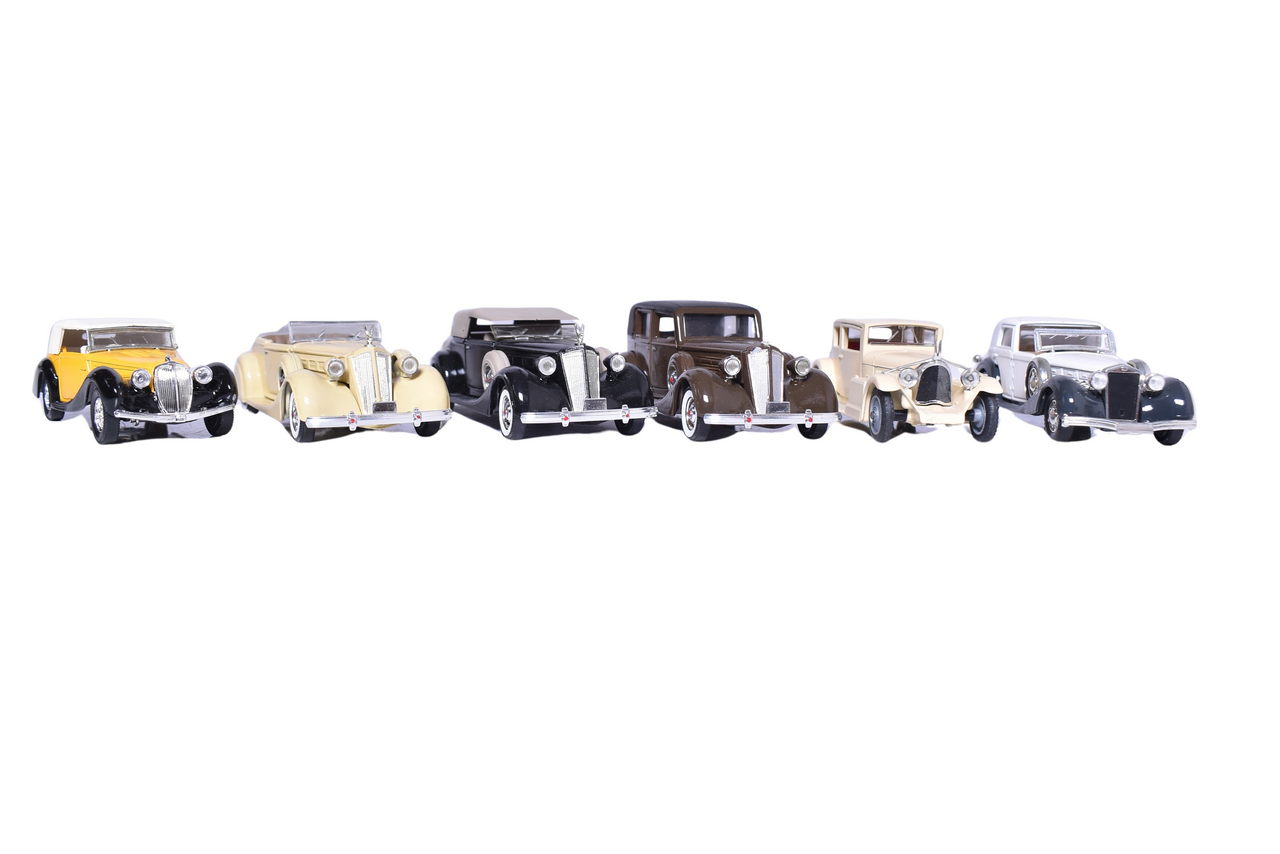 288 - Six Solido Car Models - Delahaye, Delage, Voisin and Packard thumbnail