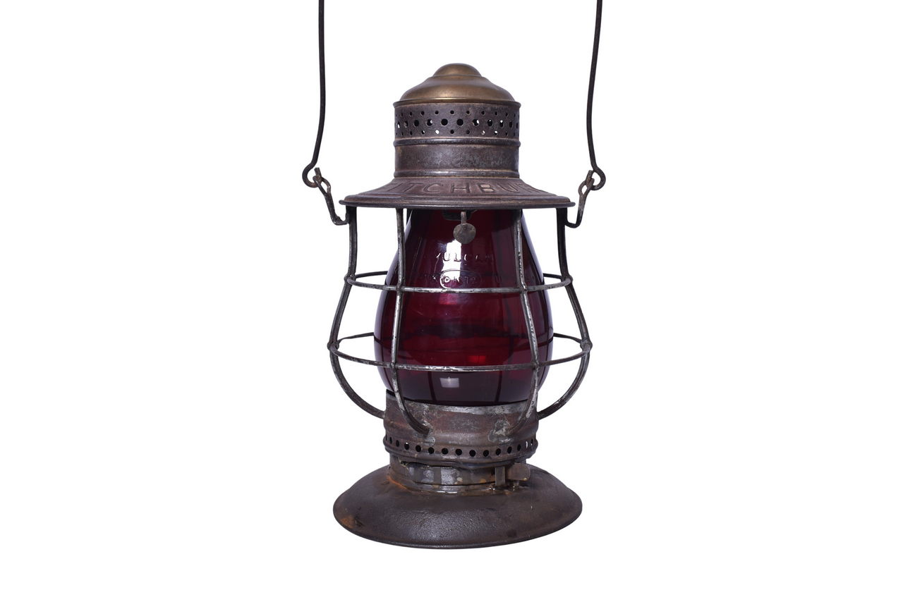 3470 - Fitchburg Railroad Brass Top Bell Bottom Lantern thumbnail