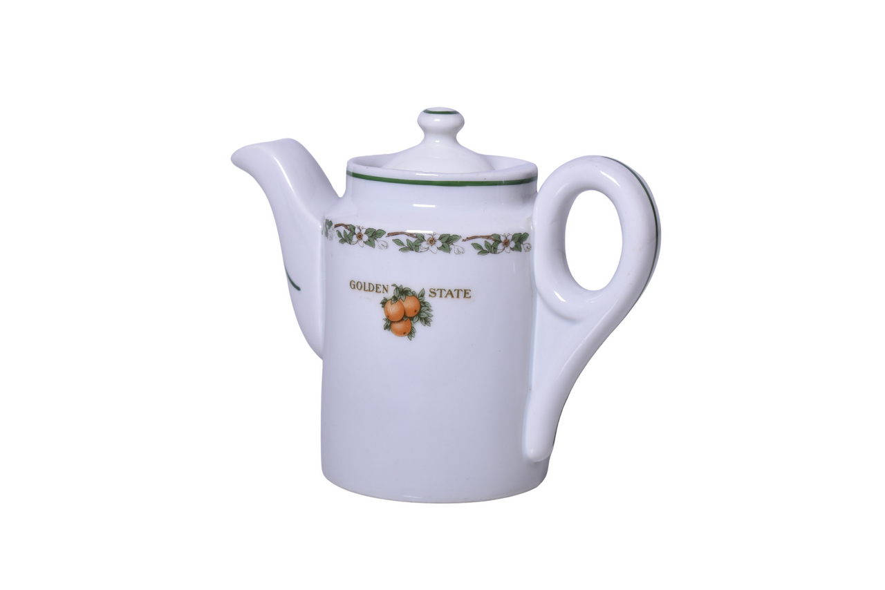 3487 - Chicago, Rock Island & Pacific Railroad China Golden State Hot Water Pot or Teapot thumbnail