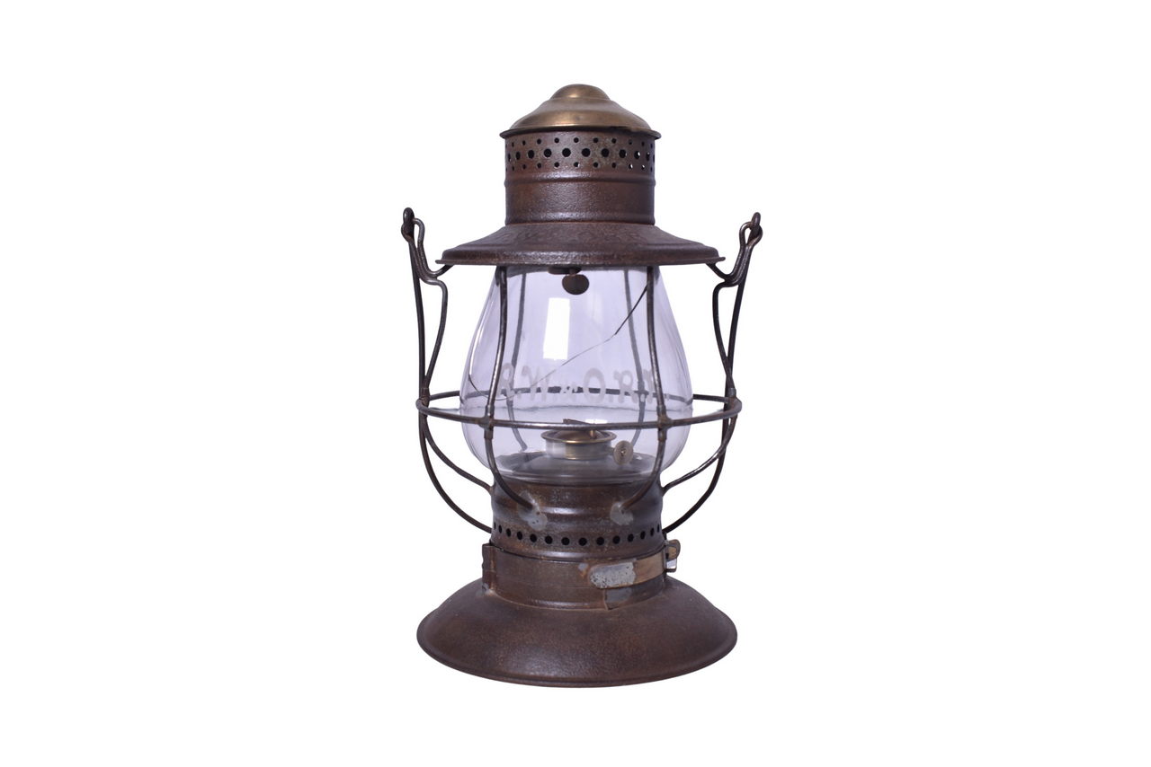 3490 - Rome, Watertown and Ogdensburg Railroad Brass Top Bell Bottom Lantern thumbnail